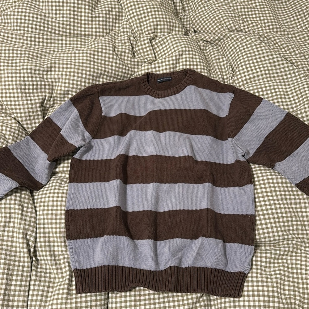Brandy Melville Brianna Cotton Thick Stripped Sweater